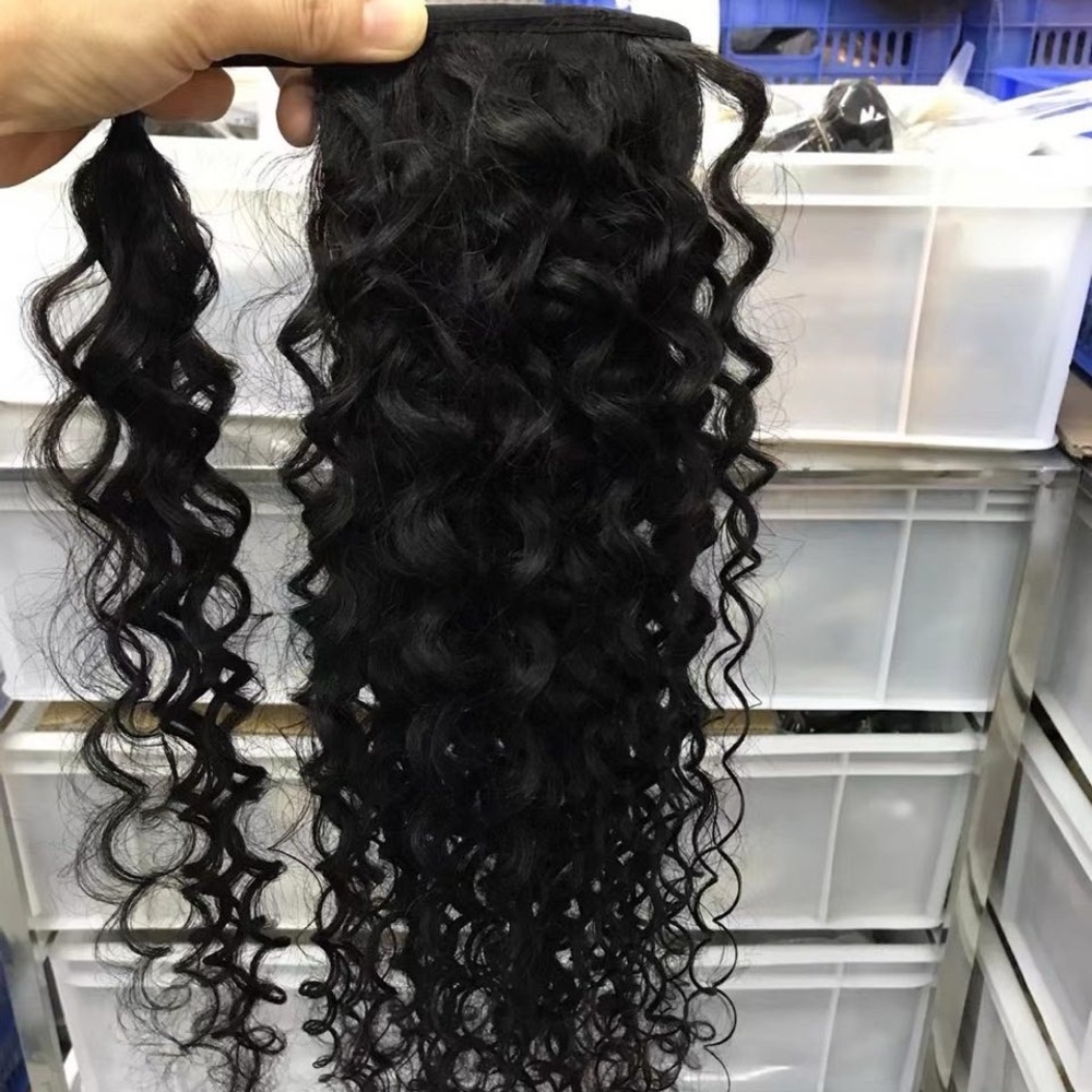 Voluminous Black Curly Hair Extensions